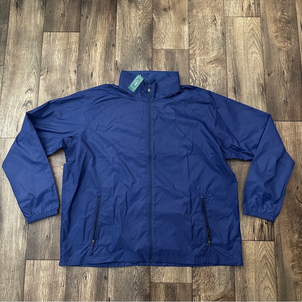 L.L. Bean Nylon Shell Windbreaker Lightweight Jacket Men’s Size XXXL Dark Blue